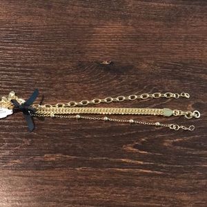 J Crew gold tone bracelet trio. NWT.
